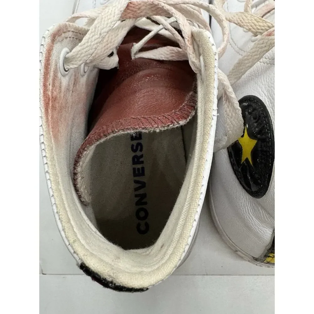 Custom Painted African Queen Hi Top White Leather Converse Chuck Taylor Womens 9 - Picture 15 of 16